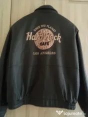 Geacă Vintage Hard Rock Cafe din piele naturală. 