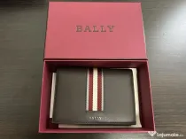 Portofel de lux Bally Switzerland, full grain leather, maro