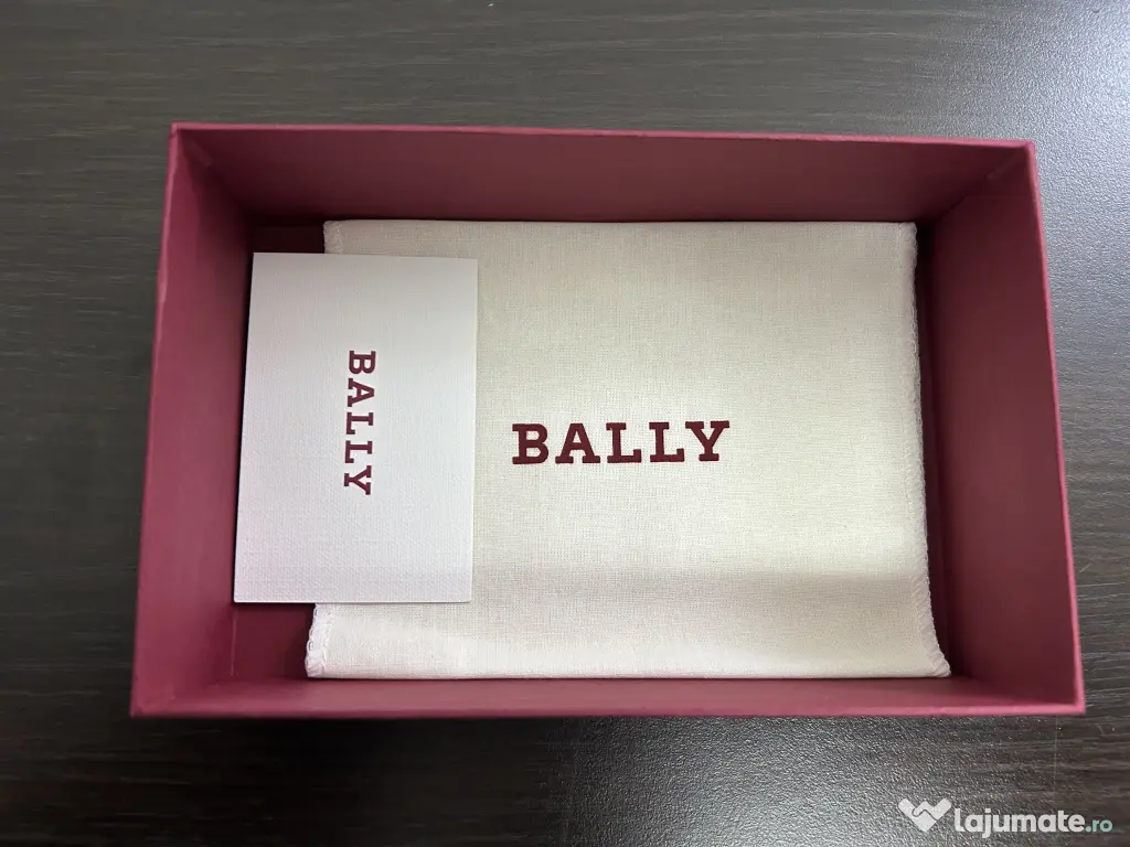 Portofel de lux Bally Switzerland, full grain leather, maro