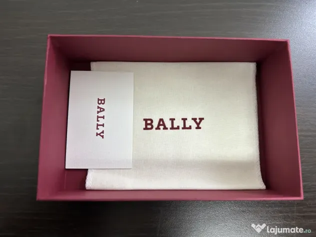 Portofel de lux Bally Switzerland, full grain leather, maro