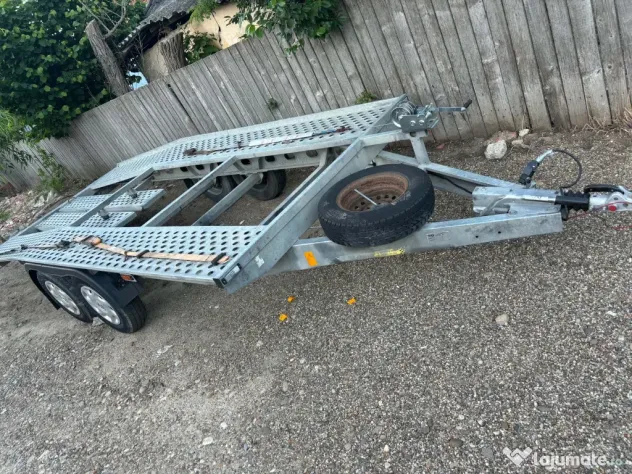 Platformă auto 2 axe BNG 2700 kg – Basculabilă – Stare foarte bună
