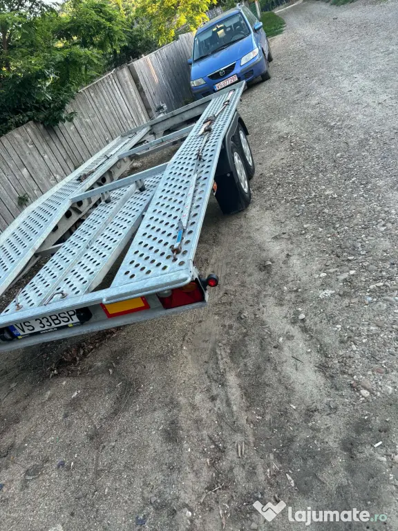 Platformă auto 2 axe BNG 2700 kg – Basculabilă – Stare foarte bună