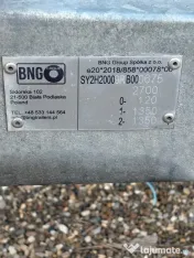 Platformă auto 2 axe BNG 2700 kg – Basculabilă – Stare foarte bună