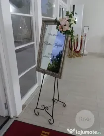 Sevalet metalic maro, ideal pentru evenimente
