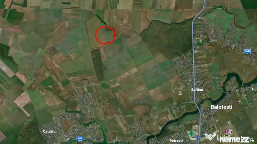 Investitie - Teren extravilan 3 ha langa Padurea Oracu - Balotesti (Bucuresti-Ilfov)