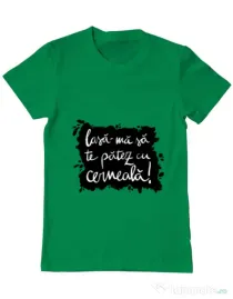 Tricou ADLER barbat Te patez cu cerneala Verde mediu