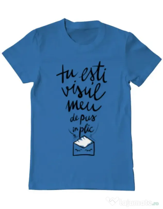 Tricou ADLER barbat Tu esti visul meu Albastru azuriu