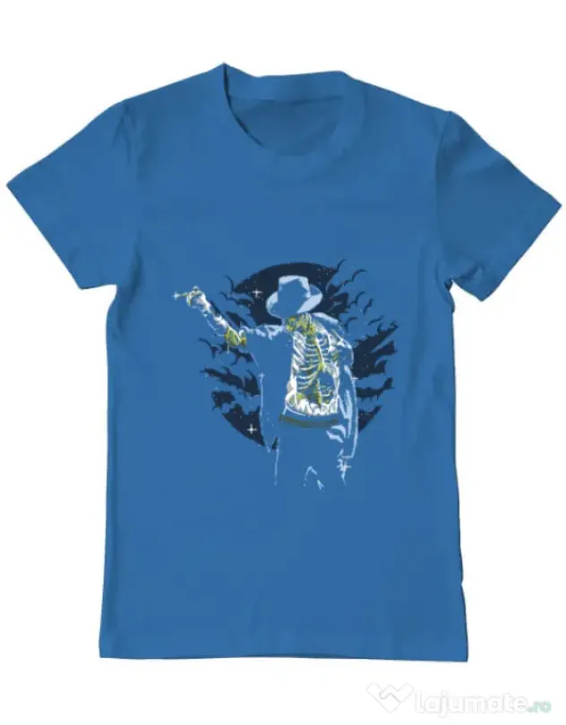 Tricou ADLER barbat Zombie Pop Albastru azuriu