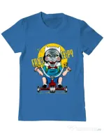 Tricou ADLER barbat Real terror Albastru azuriu