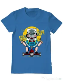 Tricou ADLER barbat Real terror Albastru azuriu
