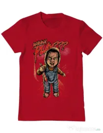 Tricou ADLER barbat Wanna play Rosu
