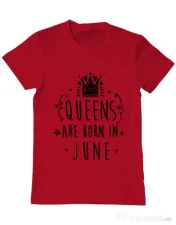 Tricou ADLER barbat Queens are born in June Rosu 