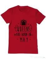 Tricou ADLER barbat Queens are born in May Rosu