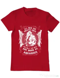 Tricou ADLER barbat The best men are born as Aquarius Rosu