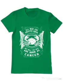 Tricou ADLER barbat The best men are born as Cancer Verde mediu