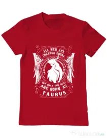 Tricou ADLER barbat The best men are born as Taurus Rosu