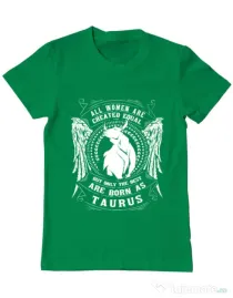 Tricou ADLER barbat The best women are born as Taurus Verde mediu