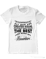 Tricou ADLER barbat The best men are born in November Alb