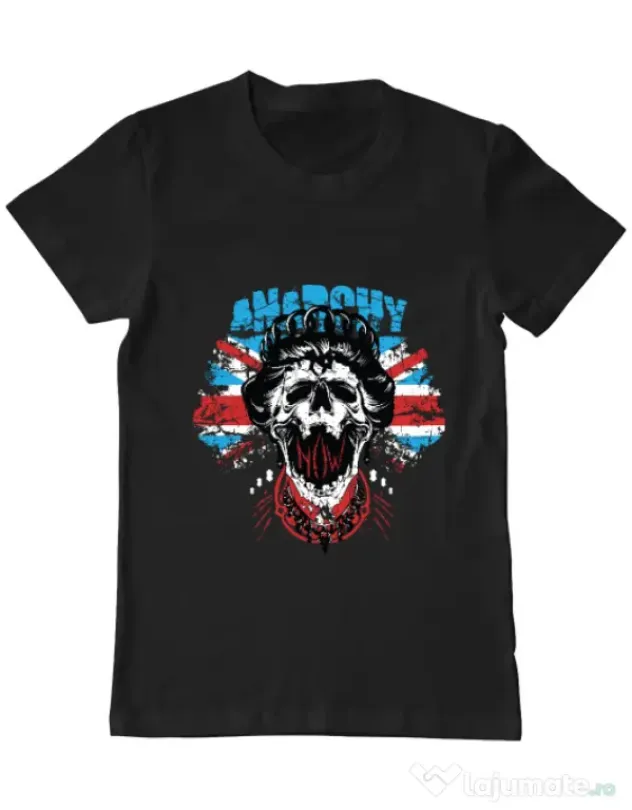 Tricou ADLER barbat Anarchy queen Negru