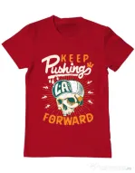 Tricou ADLER barbat Keep pushing Rosu