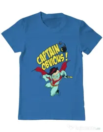 Tricou ADLER barbat Captain obvious Albastru azuriu
