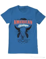 Tricou ADLER barbat American heritage Albastru azuriu