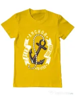 Tricou ADLER barbat Anchor your soul Galben