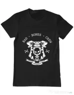 Tricou ADLER barbat Bad bones crew crest Negru