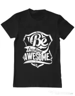 Tricou ADLER barbat Be awesome Negru