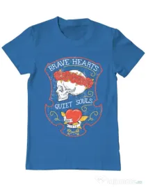 Tricou ADLER barbat Brave hearts Albastru azuriu