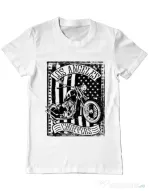 Tricou ADLER barbat Flag and bike Alb