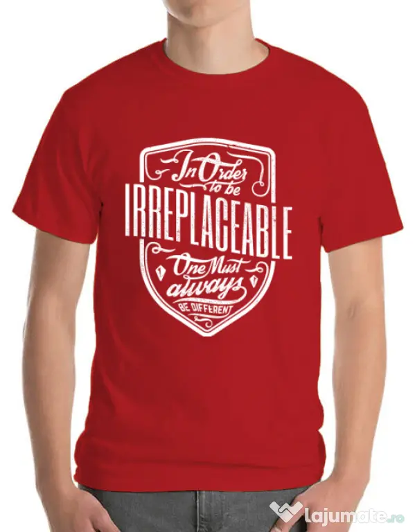 Tricou ADLER barbat Irreplaceable Rosu