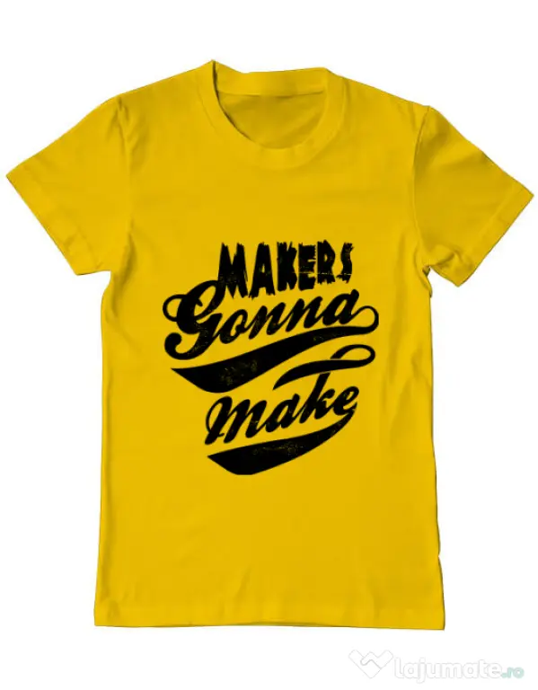 Tricou ADLER barbat Makers gonna make Galben