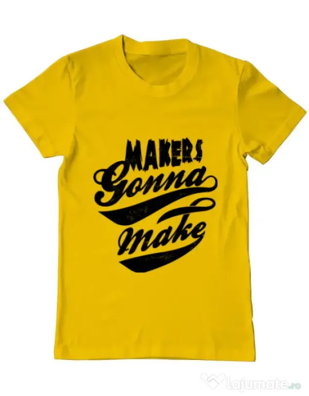 Tricou ADLER barbat Makers gonna make Galben