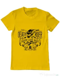 Tricou ADLER barbat Never look back Galben