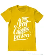 Tricou ADLER barbat Not a morning person Galben