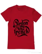 Tricou ADLER barbat Pardon my fucking french Rosu