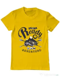 Tricou ADLER barbat Ready for adventure Galben