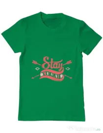 Tricou ADLER barbat Stay wild Verde mediu