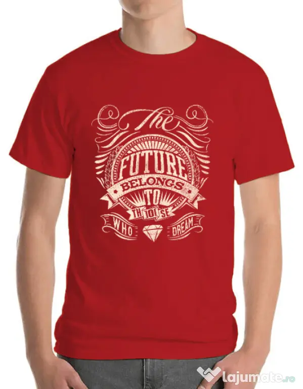 Tricou ADLER barbat The future Rosu