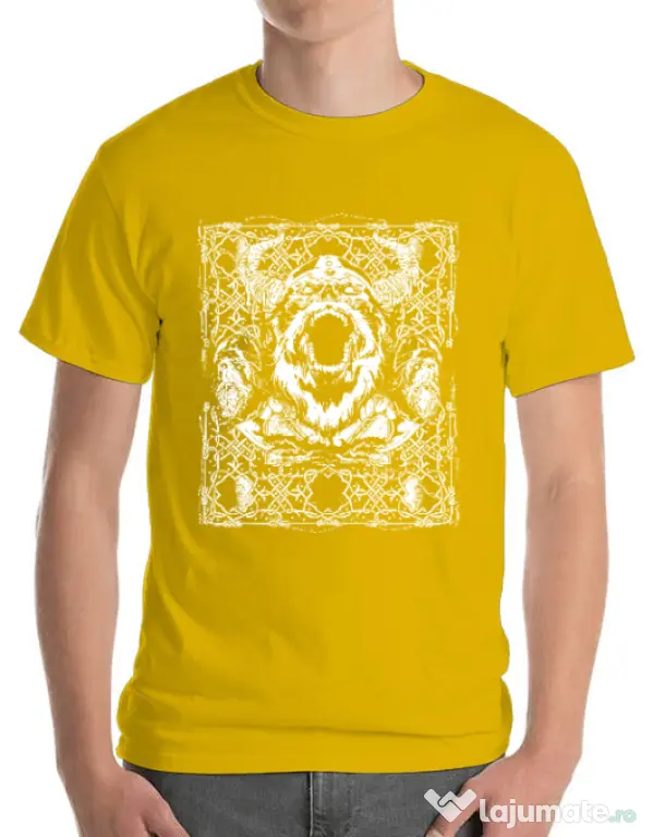 Tricou ADLER barbat Viking rage Galben