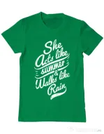 Tricou ADLER barbat She acts like summer Verde mediu