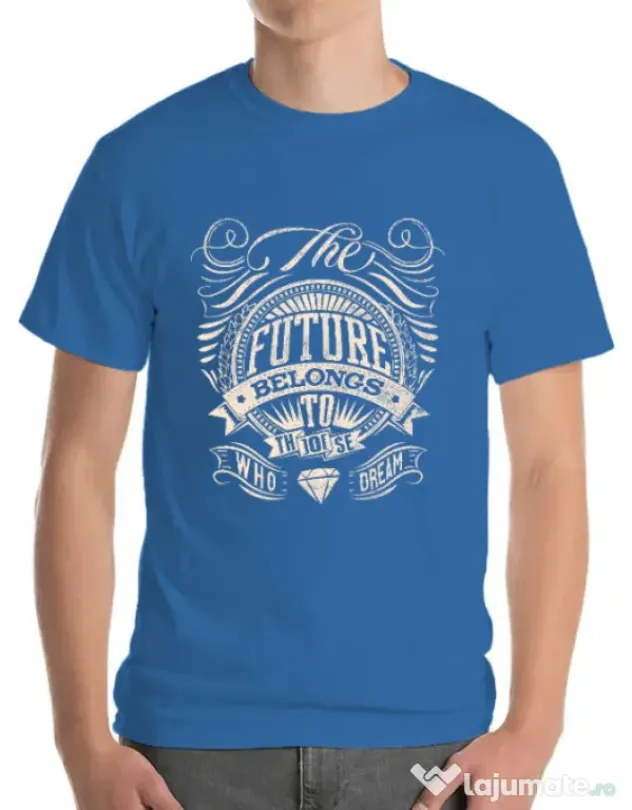 Tricou ADLER barbat The future Albastru azuriu