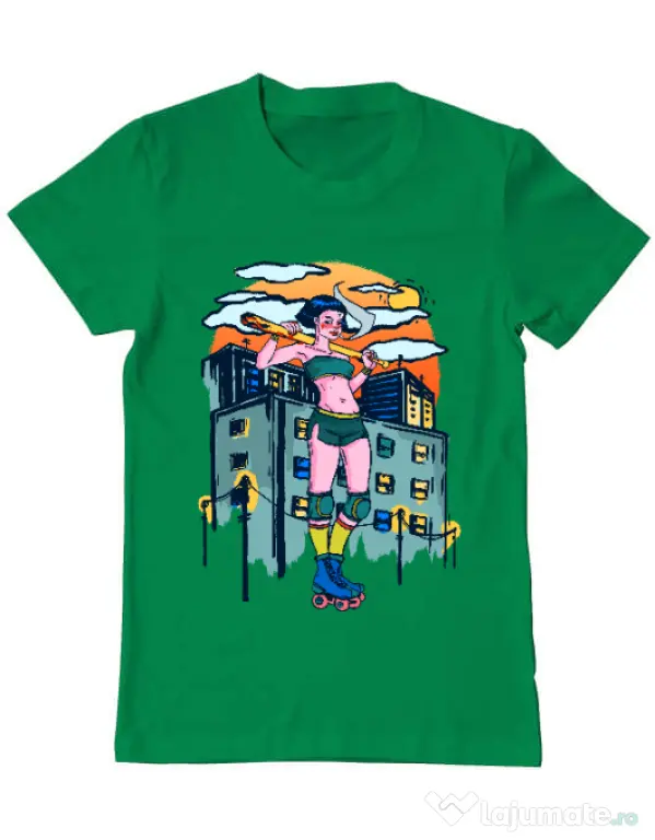 Tricou ADLER barbat Bad girl Verde mediu