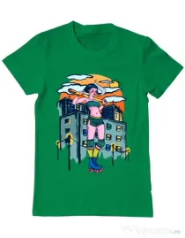 Tricou ADLER barbat Bad girl Verde mediu