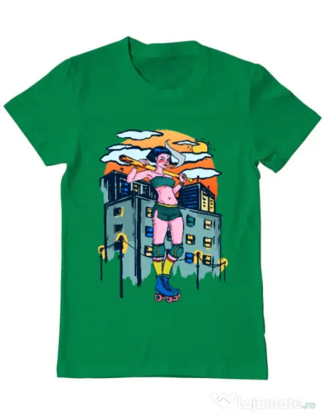 Tricou ADLER barbat Bad girl Verde mediu