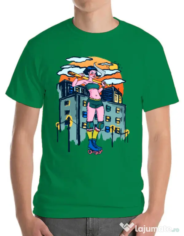 Tricou ADLER barbat Bad girl Verde mediu
