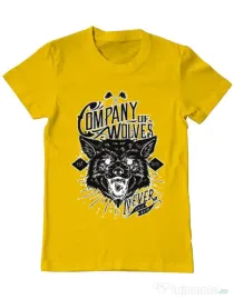 Tricou ADLER barbat Company of wolves Galben