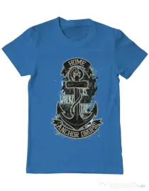 Tricou ADLER barbat The anchor drops Albastru azuriu