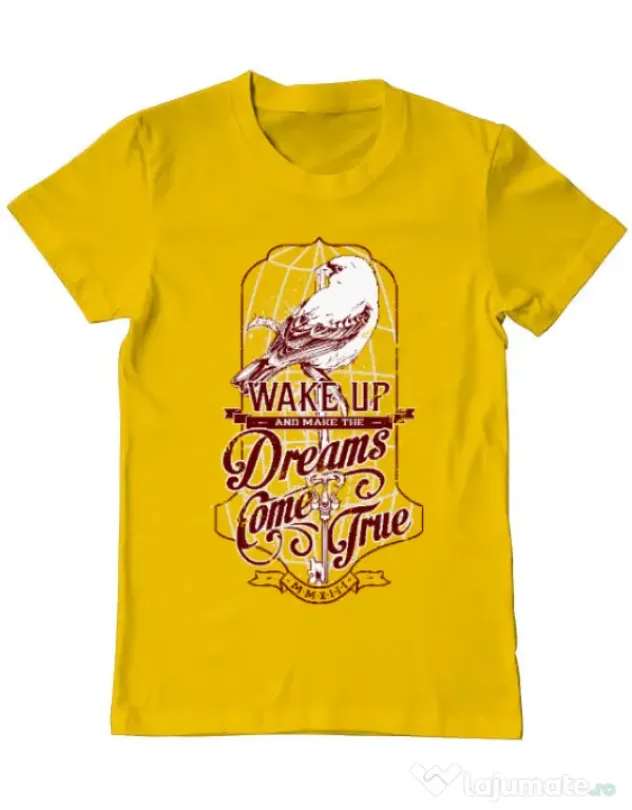 Tricou ADLER barbat Wake up Galben